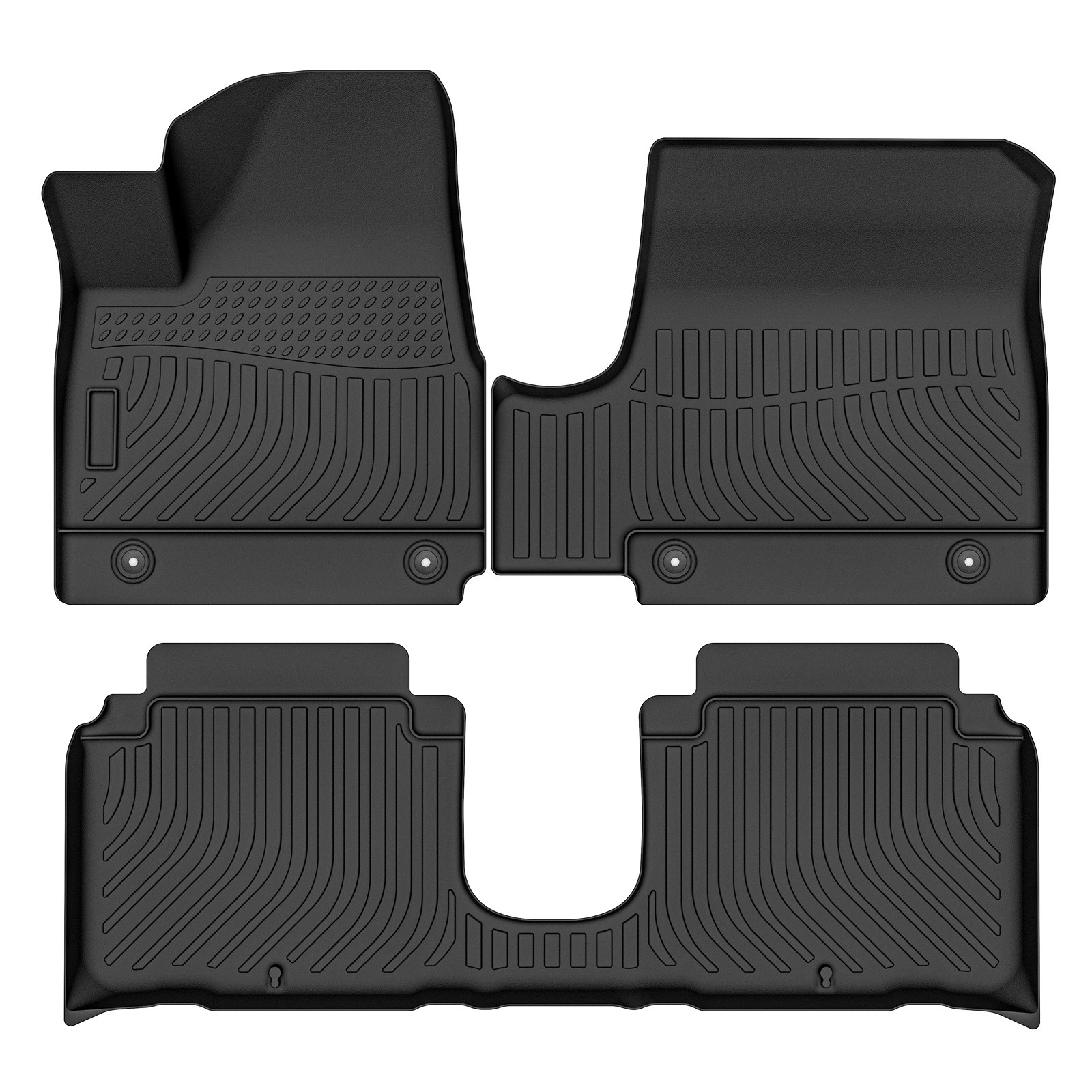 3D TPE Floor Mats For 2022-2024 Hyundai IONIQ 5 All Weather Liners Waterproof