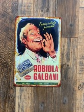 Insegna in metallo, Robiola Galbani, 20x30cm