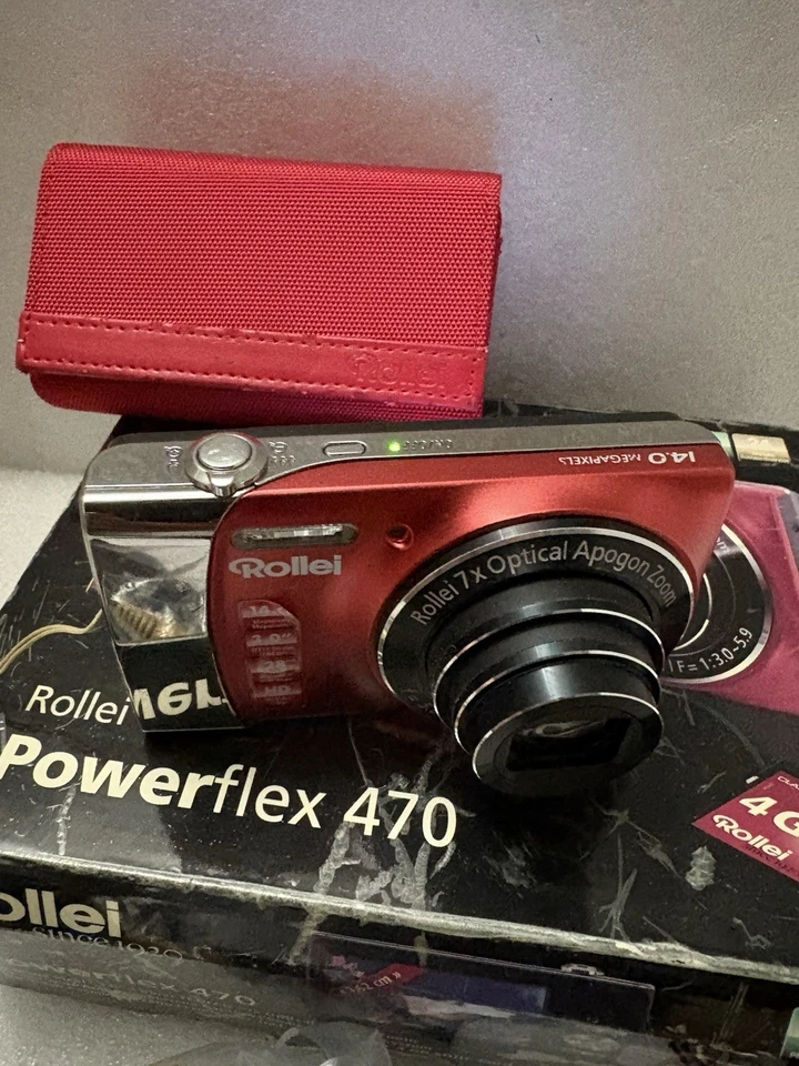 Rollei Powerflex 470 in OVP Digitalkamera Kompakt Rot Getestet Händlerware ✅ - Bild 3 von 4