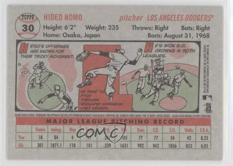 2005 Topps Heritage Hideo Nomo #30 - Image 2 of 2