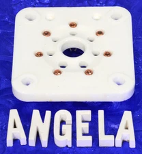 7 Pin White Ceramic Bottom Chassis Mount Wafer Tube Socket For 813 #70103