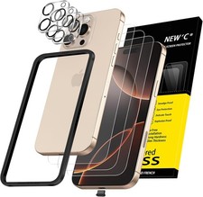3 Pack Tempered Glass Screen  Camera Lens Protector for iPhone 16 Pro Max 6.9
