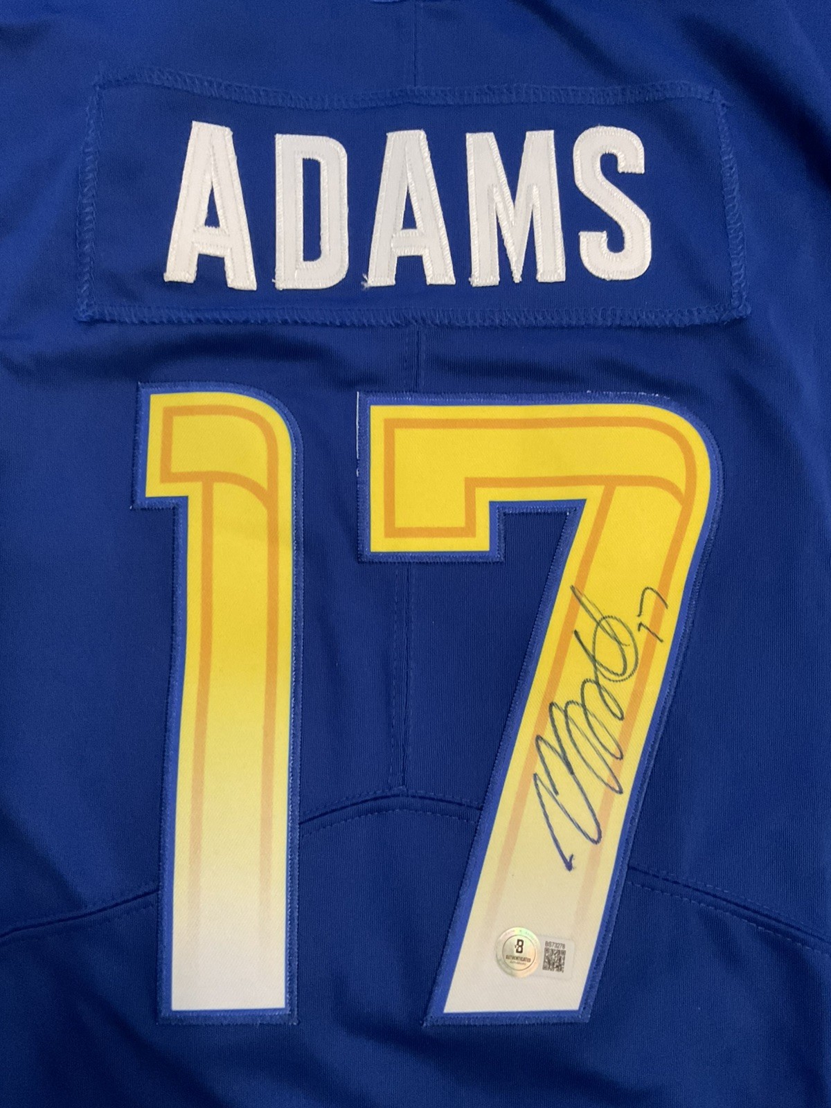 Davante Adams Autographed Signed Los Angeles Rams Jersey BAS jersey LAR 