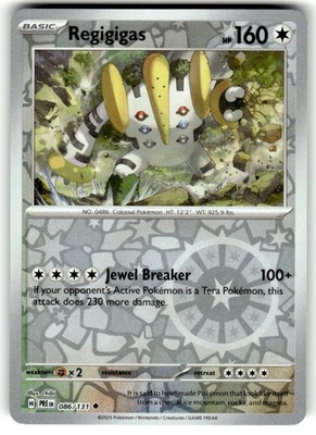 Regigigas Reverse Holo Uncommon SV: Prismatic Evolutions 086/131 NM
