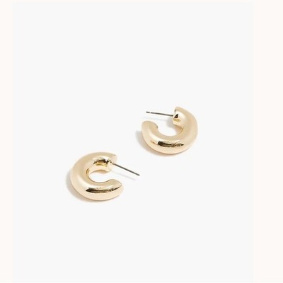 J Crew Factory klobige kleine Creolen in Gold Neu mit Etikett BV979