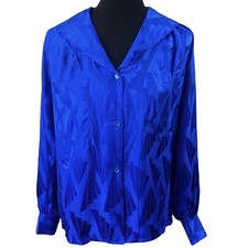 Vintage Dynasty 1980 s 100 Silk Blouse Size S/M Dead Stock New With Tags Retro