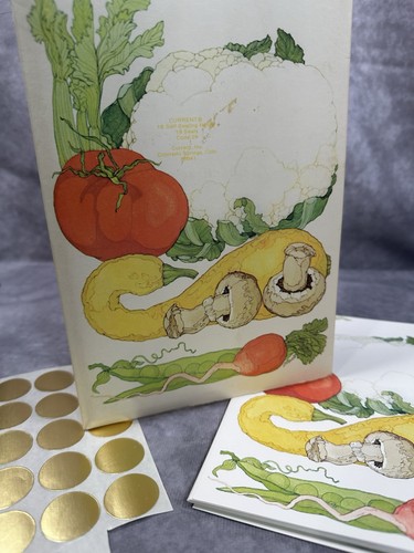 Papeterie actuelle vintage champignons légumes auto-scellants notes LK Powell - Photo 5/15