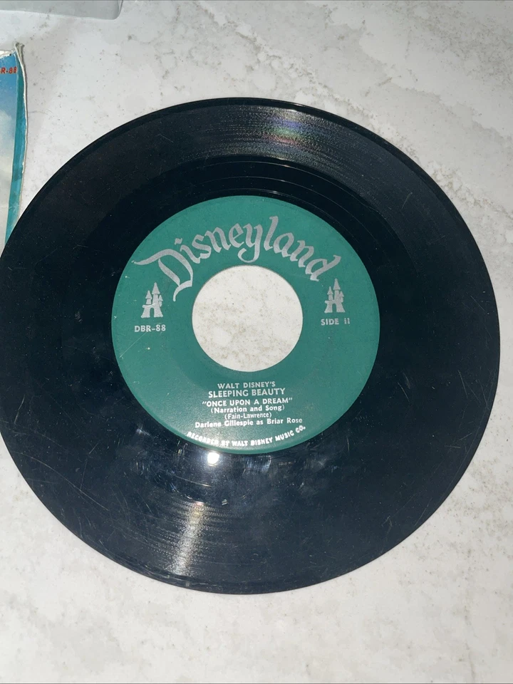 Disney's Sleeping Beauty "Once Upon A Dream" 45 RPM Record w/Sleeve  DBR-88 - Image 3 of 4