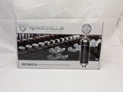 Rockville RCM03 Pro Studio Recording Condenser Microphone Mic+Metal Shock Mount