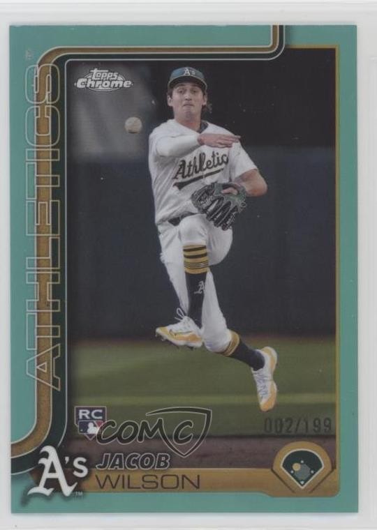 2025 Topps Chrome Aqua Refractor /199 Jacob Wilson #96 Rookie RC