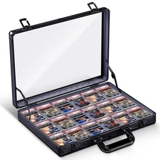 16"x12" Trade Show Display Case Table Top Portable Aluminum Sports Card Displ...