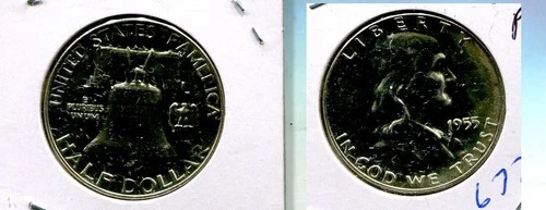 1955 FRANKLIN SILVER HALF DOLLAR PROOF 6774T