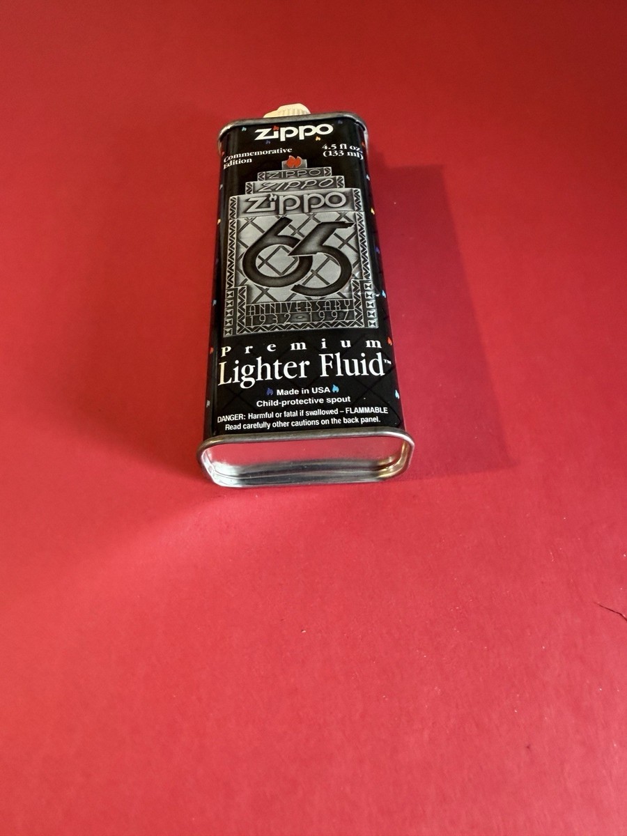Vintage ZIPPO 65th ANNIVERSARY LIGHTER FLUID TIN COMMEMORATIVE