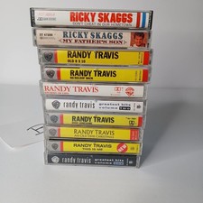 90s Country Music Cassette Tapes Mixed Lot of 10 Randy Travis Ricky Skaggs "B"
