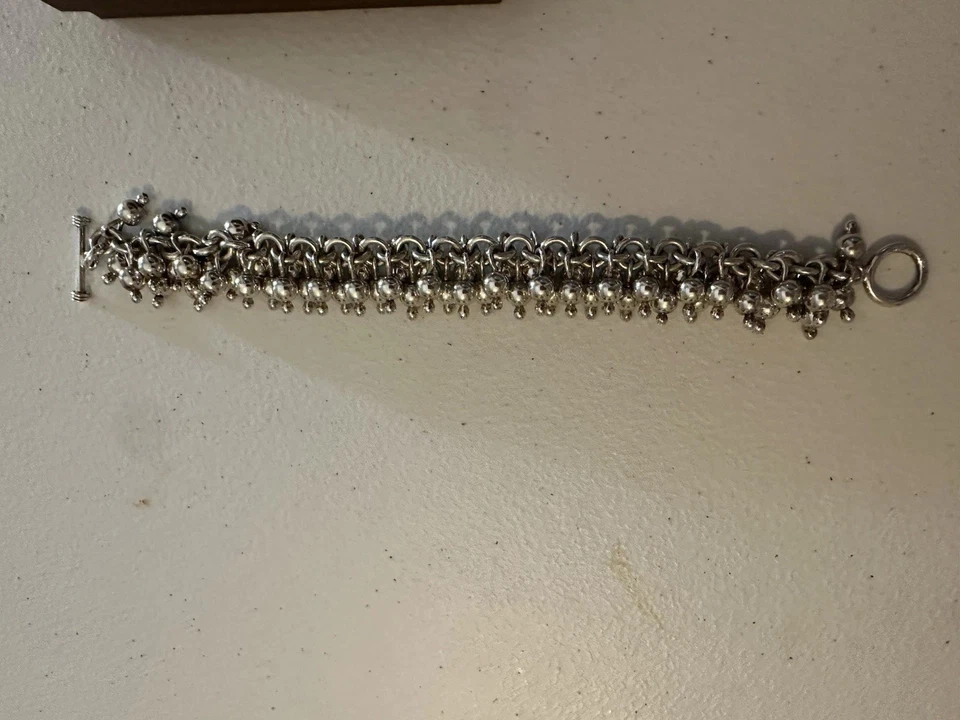 Pulsera Silpada de plata de ley 925 Cha Cha con cuentas cierre de palanca 73,4 gramos Foto 3 de 4