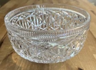 VTG Crystal CENTERPIECE SALAD LARGE BOWL 8” x 4.25” Star Cut Pattern WATERFORD?