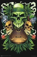 Marijuana Skulls by FlyLand Designs Mini Poster - 11 x 17 in.