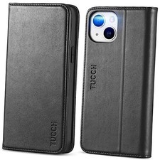 Case Wallet for iPhone 14 6.1", 3 Card Holder Slots RFID Classic Black