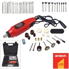 Mini Rotary Hobby Drill Grinder Tool + Bits + Case - 60pc - 3 Year Warranty