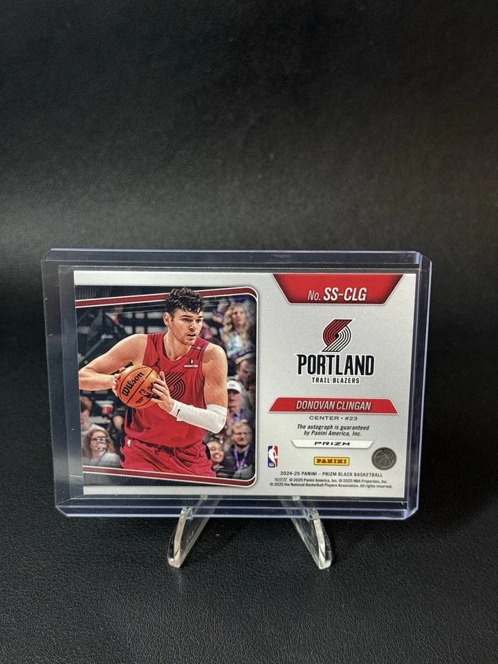 2023 Panini Prizm Donovan Clingan RC Auto Gold Vinyl /5 SSP Sensational - Image 2 of 3