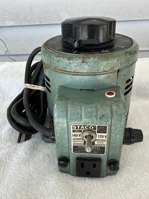 Staco Inc Electrical Type 3PN751 Transformer Adjust-a-Volt input 120v 0-140v