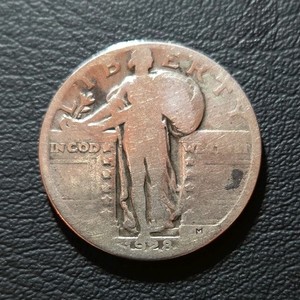 1928 Standing Liberty 90% Silver Quarter 25C Circulated US Coin. 0.181oz ASW.