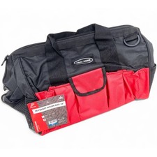 28 POCKET 16" STRONG HEAVY DUTY NYLON HARD BASE TOOL BAG BOX SHOULDER STRAP