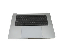 Apple MacBook Pro A2485 2021 16" Palmrest w/Keyboard Touchpad Battery Space Gray