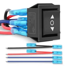 Nilight 6Pin Momentary Polarity Reverse Switch On Off On DPDT 3 Position 20A