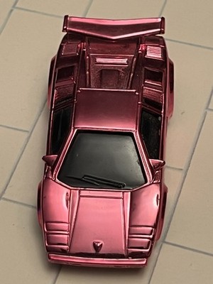 1993 TYCO Lamborghini Countach HO Slot Car Narrow BODY Rare PINK! Handles Well.