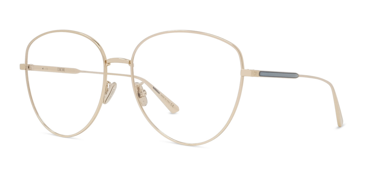 Dior GemDiorO R3U Eyeglasses CD50031U 032 Gold/Aqua 58mm Dior GemDiorO R2U Gold Prescription Eyeglasses main image 4