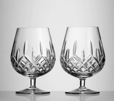 Waterford Lismore Brandy Balloon Glass, Set of 2 NEW WITH BOX 17 oz