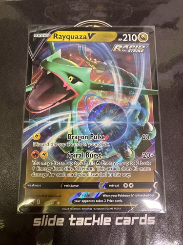 Pokemon Rayquaza V #100/159 Crown Zenith JUMBO OVERSIZED Ultra Rare Holo NM