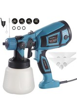 Electric Paint Sprayer Gun 4 Nozzles 1400ml Container for Furniture Walls Fence