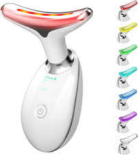 7 in1 Face Massager Red Light Therapy Wand Facial Neck Skin Care LED Lift Device