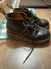 Dr Marten Platform Ankle Boots Black Size 6M 7L