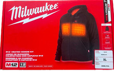Milwaukee M12 Heated Hoodie Kit Men  s XL Black 306B-21XL w Battery Charger, New