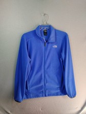The North Face 100 Glacier Full Zip Fleece Womens XL Blue Long Sleeve Solid Logo