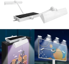 Solar Sign Lights Outdoor, 420 LEDs 2600 Lumen Billboard Lights, 12000 mAh Solar