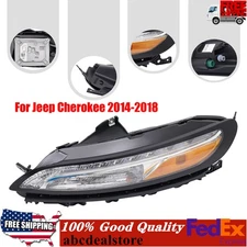 Left LED Headlight For 2014-2018 Jeep Cherokee Daytime Running Light Signal Lamp