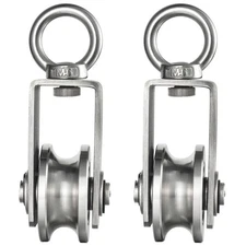 Cable Pulley Wheel for Rope with Ball Bearing, Smooth No Noise, 360° Swivel