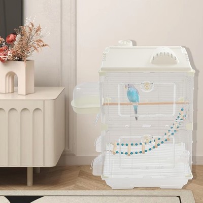 Bird Cage with Food Bowls Bath, Flight Cage, Bird Cage for Medium & Small Birds