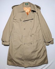 VTG Hill  Archer Trench Coat 44R Tan Belted w/ Zip Out Liner Classic USA