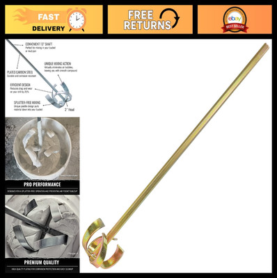 13'' Paint & Drywall Mud Mixer Paddle - Pro-Grade Drill Attachment, 2'' Head, 13''