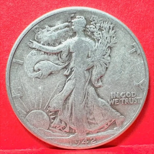 1942  WALKING LIBERTY HALF-DOLLAR (50¢) SILVER COIN  (WHD-17)