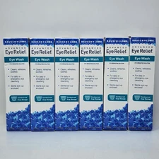 Bausch + Lomb Advanced Eye Relief Eye Wash 4 fl oz (6 Pack) Exp 01/2027