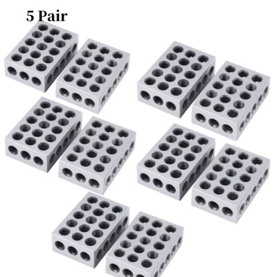 23 Holes Steel 5 Matched Pairs Blocks 0.0001'' Accuracy Precision 1'' x 2'' x 3''