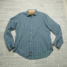 Robert Graham Shirt Adult XL Blue Purple Geometric Fip Cuff Button Up Dress Mens