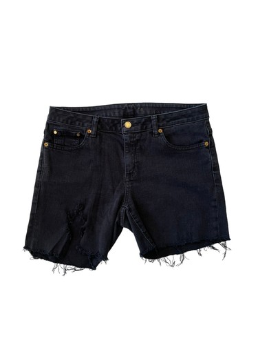 MK Michael Kors Cut Off Denim Jean Shorts Black Women’s Size 31x5 Good Condition - Picture 1 of 13