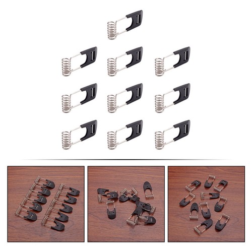 10 Pcs Black Spring Accessories Metal Clips Lighting Springs - Picture 2 of 12